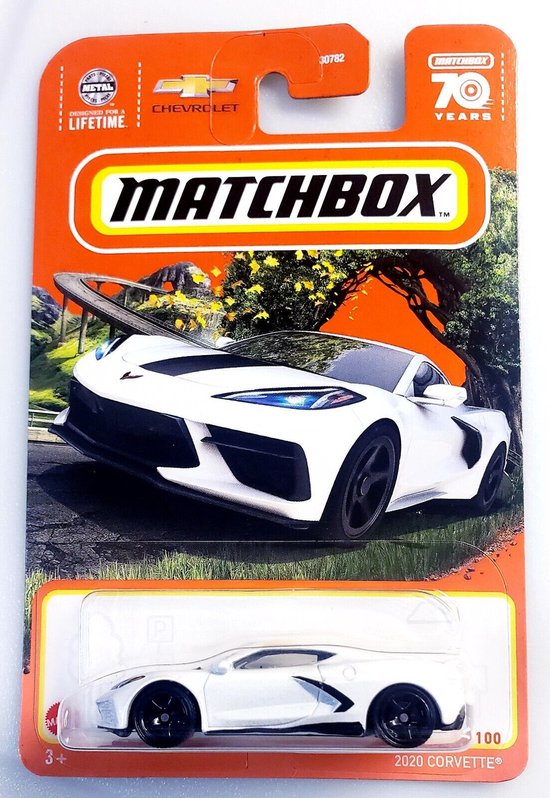 MATCHBOX 31-100 CORVETTE 2020 METALIC WHITE (1:64) van Matchbox