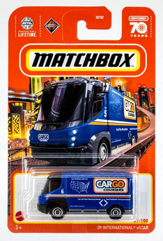MATCHBOX 37-100 INTERNATIONAL eSTAR BLEU CARGO COURIERS (1:64) van Matchbox