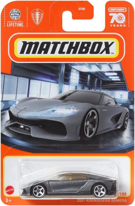 MATCHBOX 45-100 METALIC GREY (1:64) KOENIGSEGG van Matchbox