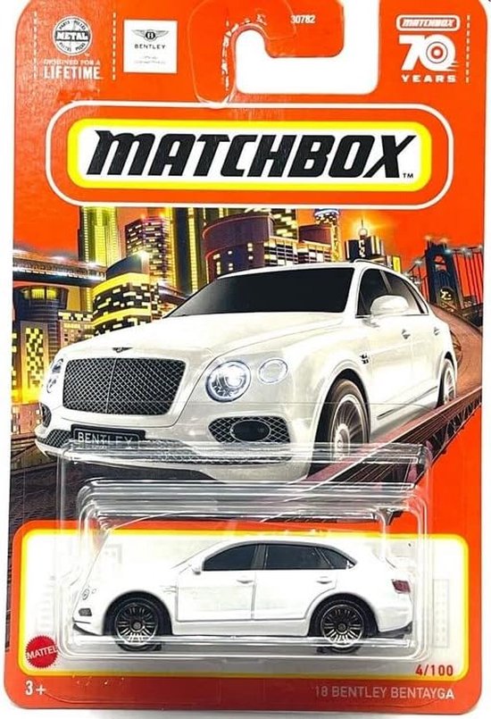 MATCHBOX 70 YEARS '18 BENTLEY BENTAYGA 4/100 (1:64) METALIC WHITE van Matchbox