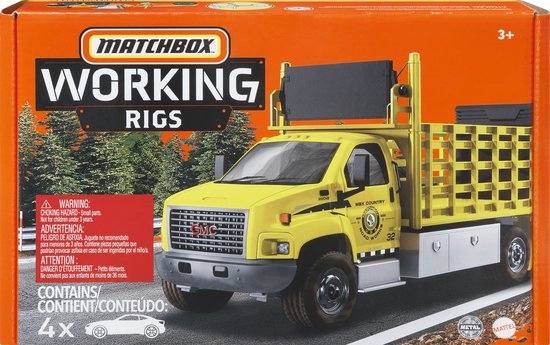 Matchbox Bouwteam Pack 4 Speelgoedwagens van Merkloos