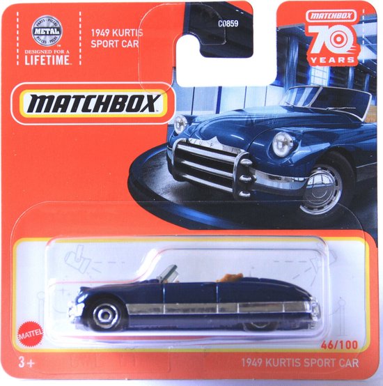 MATCHBOX CO859 1949 KURTIS SPORT CAR 46/100 AUTO van Matchbox