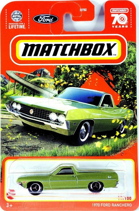 MATCHBOX FORD 1970 RANCHERO 17-100 METALIC GREEN (1:64) van Matchbox