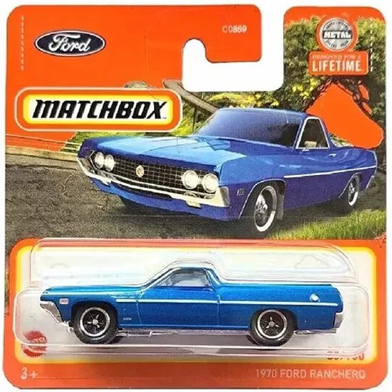 MATCHBOX FORD 1970 RANCHERO 83-100 METALIC BLUE (1:64) van Matchbox