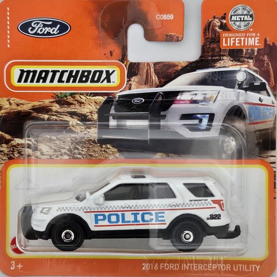 MATCHBOX INTERCEPTOR UTILITY 2016 POLICE WHITE (1:64) van Matchbox