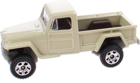 Matchbox Jeep Pickup 4x4 Metal 6,5 Cm Schaal 1:64 Beige van Matchbox