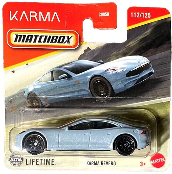 MATCHBOX KARMA REVERO 112/125 NIGHT BLUE 1:64 METAL JBR57-LA10 van Matchbox