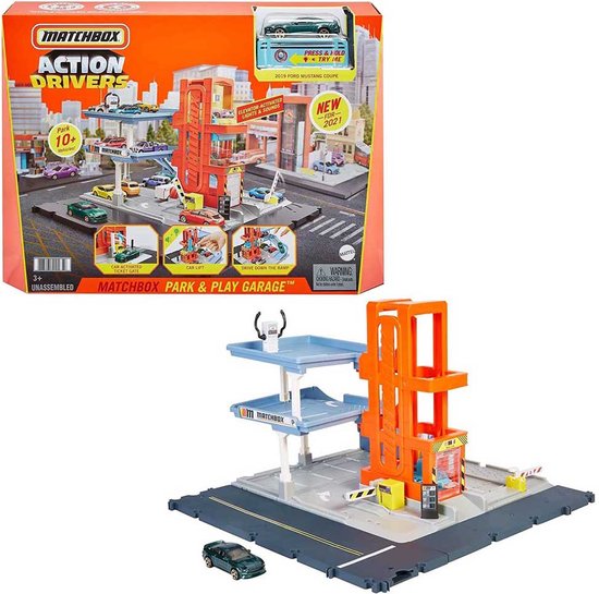 Matchbox Park & Play Garage - Matchbox Speelgoed Garage Inclusief Auto van Matchbox