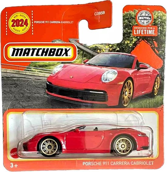 MATCHBOX PORSCHE 911 CARRERA CABRIOLET RED 79-100 1:64 METAL C0859 van Matchbox