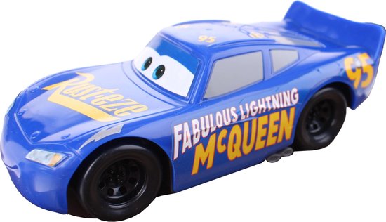 Mattel Disney Cars 3 Lightning McQueen - Blauwe auto van 12 cm voor jongens van Merkloos