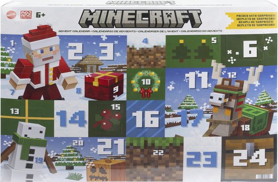 Mattel Minecraft Advent Calendar - Speelfigurenset - 24 dagen plezier - 6+ jaar van Merkloos
