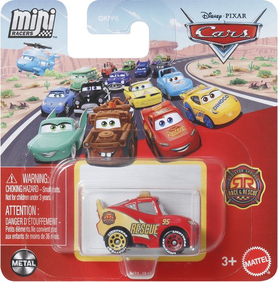 Mattel Mini Racers CARS MINIS RR LMQ, Auto, 3 jaar, Metaal, Rood van Merkloos