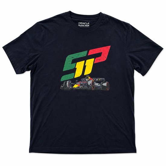Max Verstappen Checo racecar T-shirt, navy, maat 2XL van Merkloos