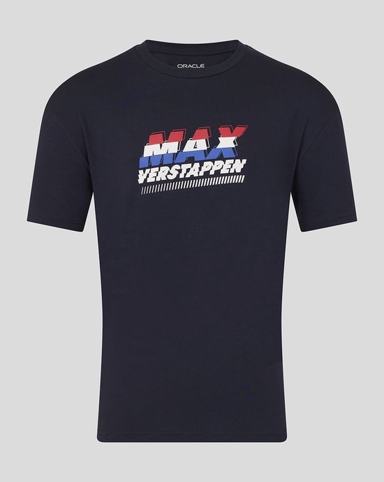 Max Verstappen Front Graphic T-shirt Blauw 2026 Maat M van Merkloos
