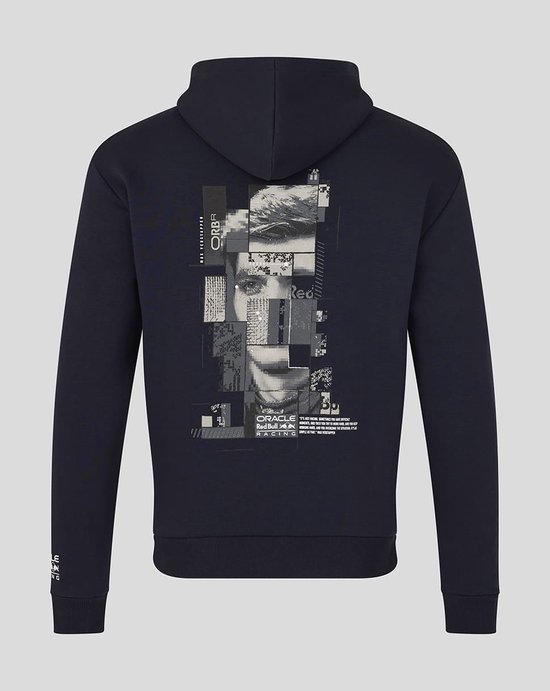 Max Verstappen Graphic Pixel Back Hoody Blauw 2026 Maat 4XL van Merkloos