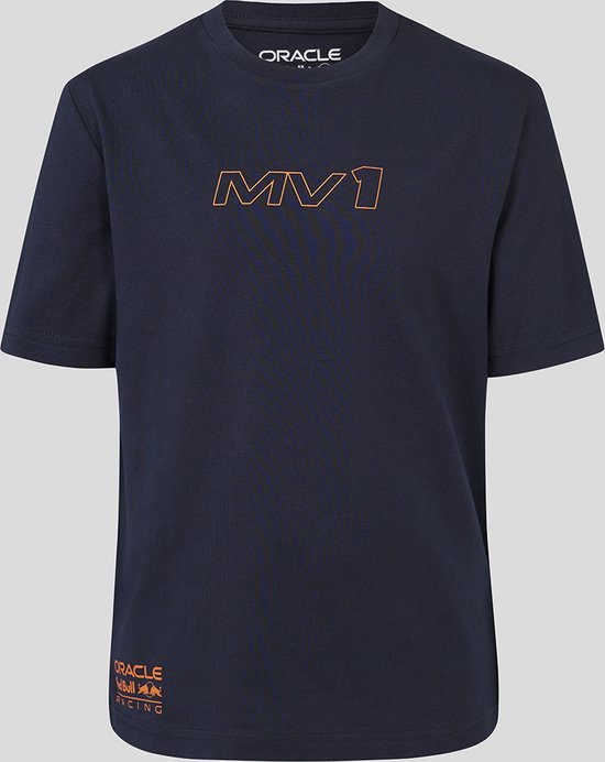 Max Verstappen Kids T-shirt Blauw 2023 M (140-146) - Oracle Red Bull Racing - Formule 1 van Merkloos