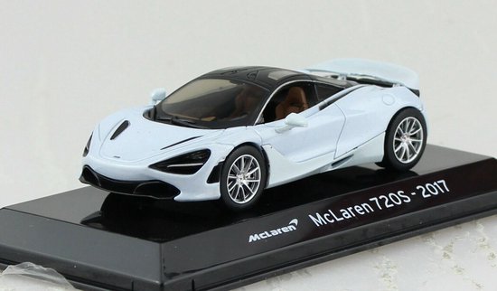McLaren 720 S 2017 Wit-Blauw Metallic 1-43 Altaya Supercars Collection van McLaren