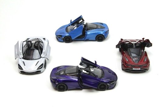 Mclaren 720S Pull-back motor 1:36 Staal Die-cast 4 kleuren verkoop per stuk Kinsmart Auto van McLaren