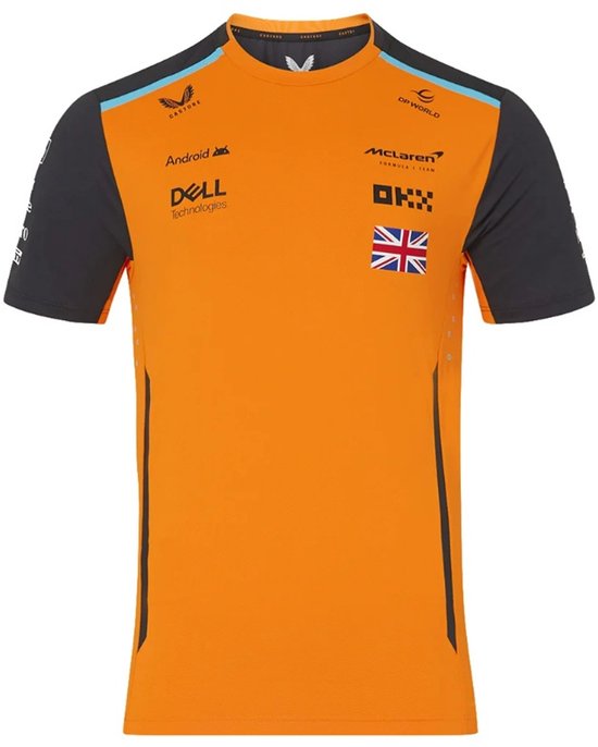 Mclaren - Teamline Kids Shirt Oranje 2024 - Lando Norris - Maat JL (152-158) van Merkloos