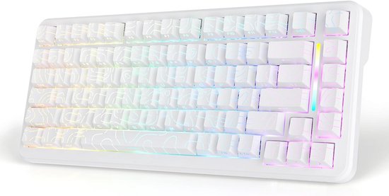 Mechanisch Gaming Toetsenbord met Rapid Trigger, 8000Hz, Instelbare Actuatie en Hot-swappable Switches - Wit