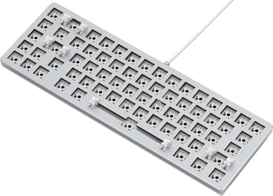 Mechanisch Toetsenbordframe - Compact Frame - Gaming Setup - Hot-swappable Switches - 65% Layout - Wit