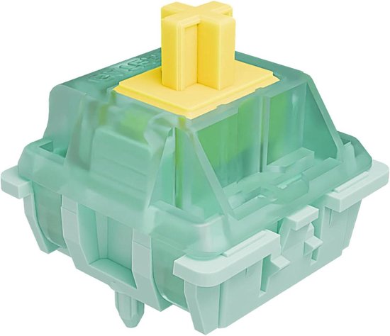 Mechanische Toetsen - Schakelaars Set - Toetsenbord Verbeteren - Lineaire 55gf - 72 Stuks - Jade Geel
