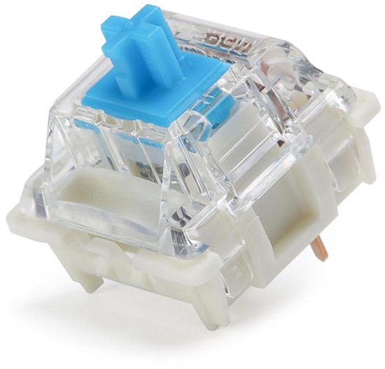 Mechanische Toetsenbord Schakelaars - Clicky Schakelaars RGB Schakelaars - Gaming Toetsenbord - Voorgesmeerd Verbeterde Pin - 72 stuks - Blauw