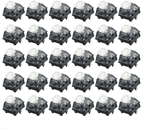 Mechanische Toetsenbord Schakelaars - Hot-Swap Schakelaars - Toetsenbord Aanpassen - 30 Stuks Set - 3-Pin 5-Pin - Wit Rood Bruin