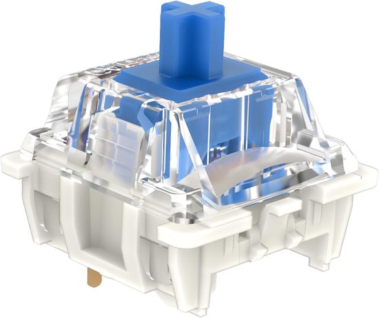 Mechanische Toetsenbord Schakelaars - Toetsenbordonderdelen Clicky Switches - Gaming en Typen - Voorgesmeerd en Versterkt - 108 stuks - Blauw
