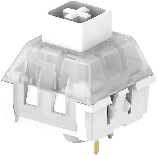 Mechanische Toetsenbord Schakelaars Wit voor Gaming Toetsenborden, 3-Pins Plaatmontage, 36 Stuks van Merkloos