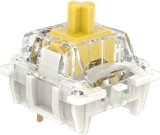 Mechanische Toetsenbord Switches - Toetsenbord Onderdelen - Gaming en Typen - Vooraf Gesmeerd - 108 Stuks - Geel
