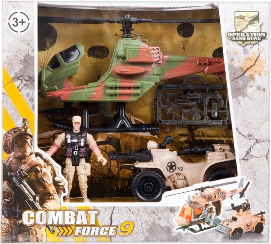 Mega Creative - Legerspeelgoed - Militair - Met Helikopter, Soldaat, Jeep auto van MEGA CREATIVE