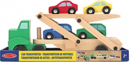 Melissa & Doug - Houten Auto oplegger van Melissa & Doug