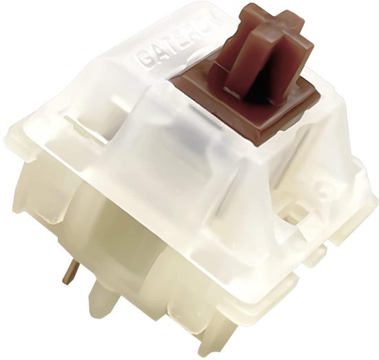 Melkachtig Gele Mechanische Schakelaars - 5-pins, 36 stuks bruin - Compatibel met MX Gamingtoetsenbord, KS-3 Patch, Tactiele Feedback, Stil en Soepel voor Snelle Actuatie van Gateron