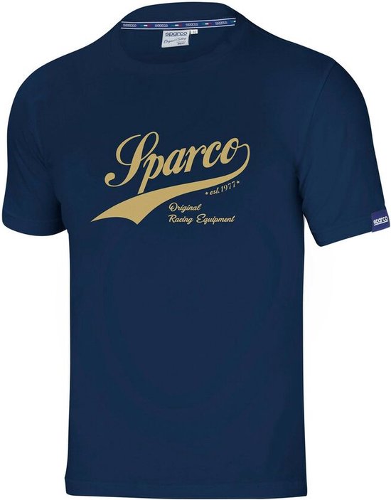 Men’s Short Sleeve T-Shirt Sparco Vintage Navy Blue S van Sparco