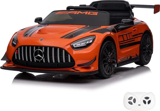 Mercedes AMG GT3 - Elektrische Kinderauto 12V - 1 tot 6 jaar - Oranje van Mercedes