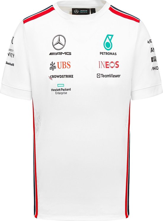 Mercedes AMG Petronas 2023 White Driver T-Shirt van Merkloos