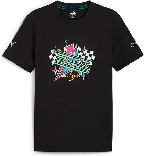 Mercedes-AMG Petronas Special Edition Las Vegas Grand Prix T-Shirt Black - XL - Lewis Hamilton - George Russell - 2023 F1 van Mercedes