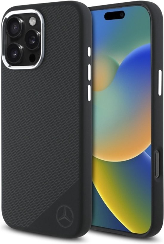 Mercedes - Backcover Telefoonhoesje met Magsafe - Geschikt voor Apple iPhone 16 Pro - Zwart van Mercedes