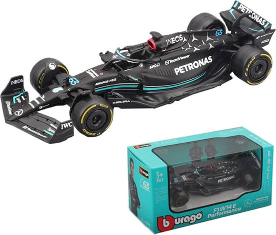 Mercedes-Benz AMG F1 W14E Performance - George Russel - 2023 - Bburago 1:43 van Mercedes-Benz