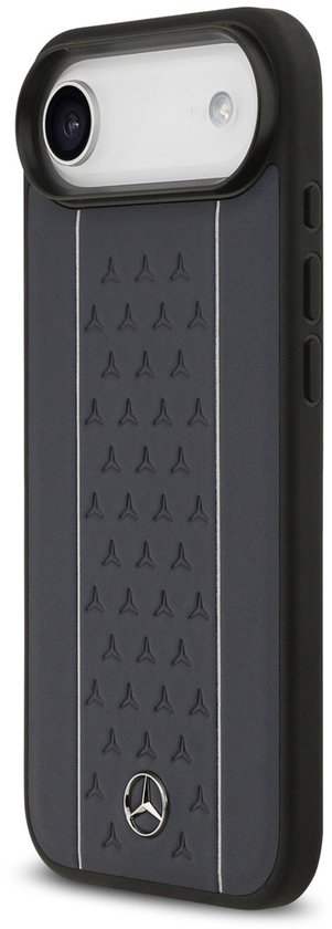 Mercedes-Benz Back Cover - Genuine Leather - iPhone 17 Air - Navy - Schokabsorberend Design van Mercedes-Benz