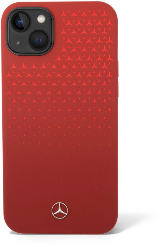 Mercedes-Benz Back cover - iPhone 14 Plus & 15 Plus - Rood - Schokabsorberend - Dubbellaags Design van Merkloos