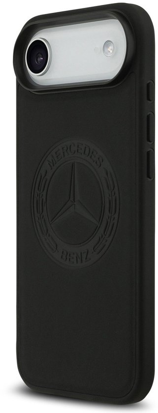 Mercedes-Benz Back Cover - iPhone 17 Air - Zwart - Genuine Leather - Vintage Logo - Magsafe van Mercedes-Benz