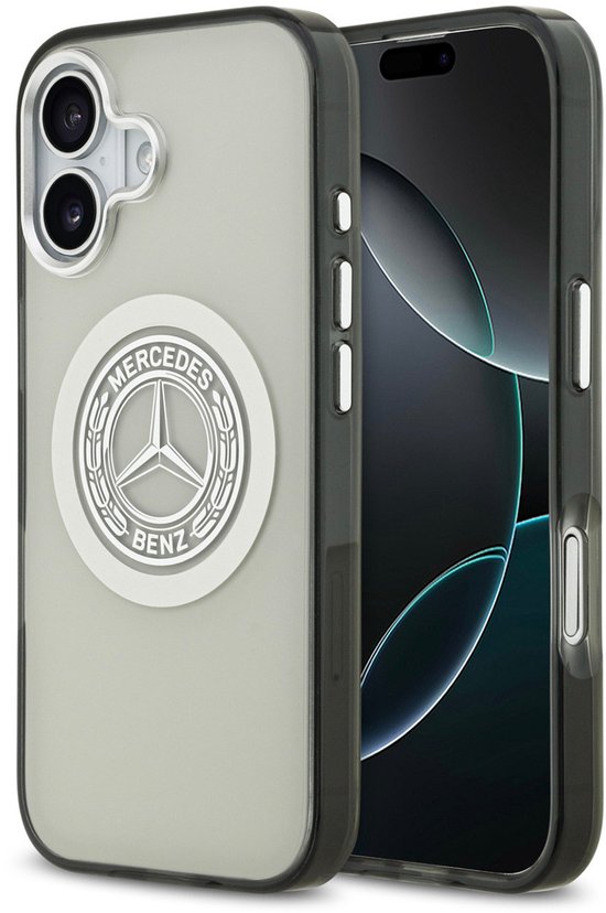Mercedes-Benz Back Cover - iPhone 17 - Grijs - MagSafe-compatibel - Double Layer - Vintage Logo van Mercedes-Benz