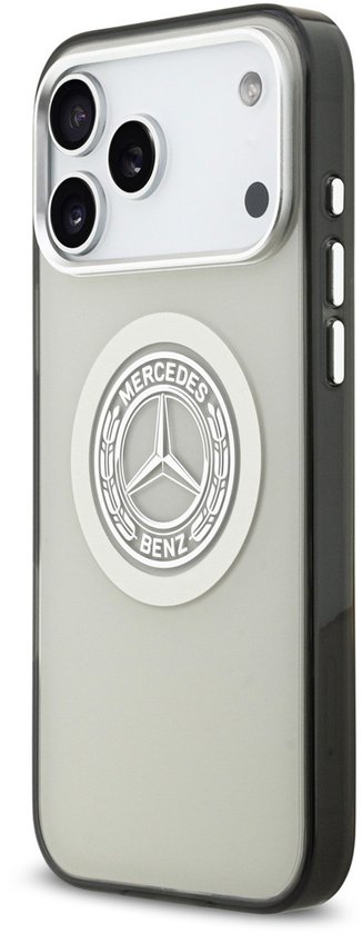 Mercedes-Benz Back Cover - iPhone 17 Pro Max - Grijs - Magsafe - Schokabsorberend - Vintage Logo van Merkloos