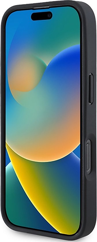 Mercedes-Benz Backcase hoesje geschikt voor iPhone 16 Pro Max - Effen Zwart - Leer van Merkloos