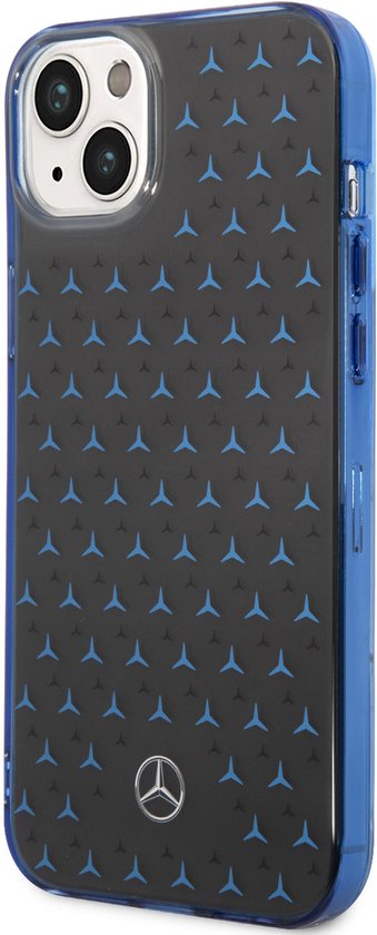 Mercedes-Benz Backcover - iPhone 14 Plus & 15 Plus - Blauw - Dun & Schokabsorberend Design van Merkloos