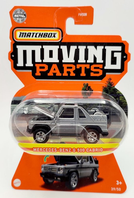 MERCEDES BENZ G500 CABRIO PICKUP METALIC ZILVER MATCHBOX 39/50 1:64 van Matchbox
