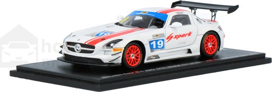 Mercedes-Benz SLS AMG-GT3 Spark Modelauto 1:43 2018 Stéphane Ortelli / Hugues Ripert SA178 600km van Mercedes-Benz