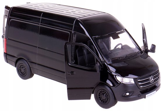 Mercedes-Benz Sprinter modelauto Metaal Zwart 1:48 van Merkloos